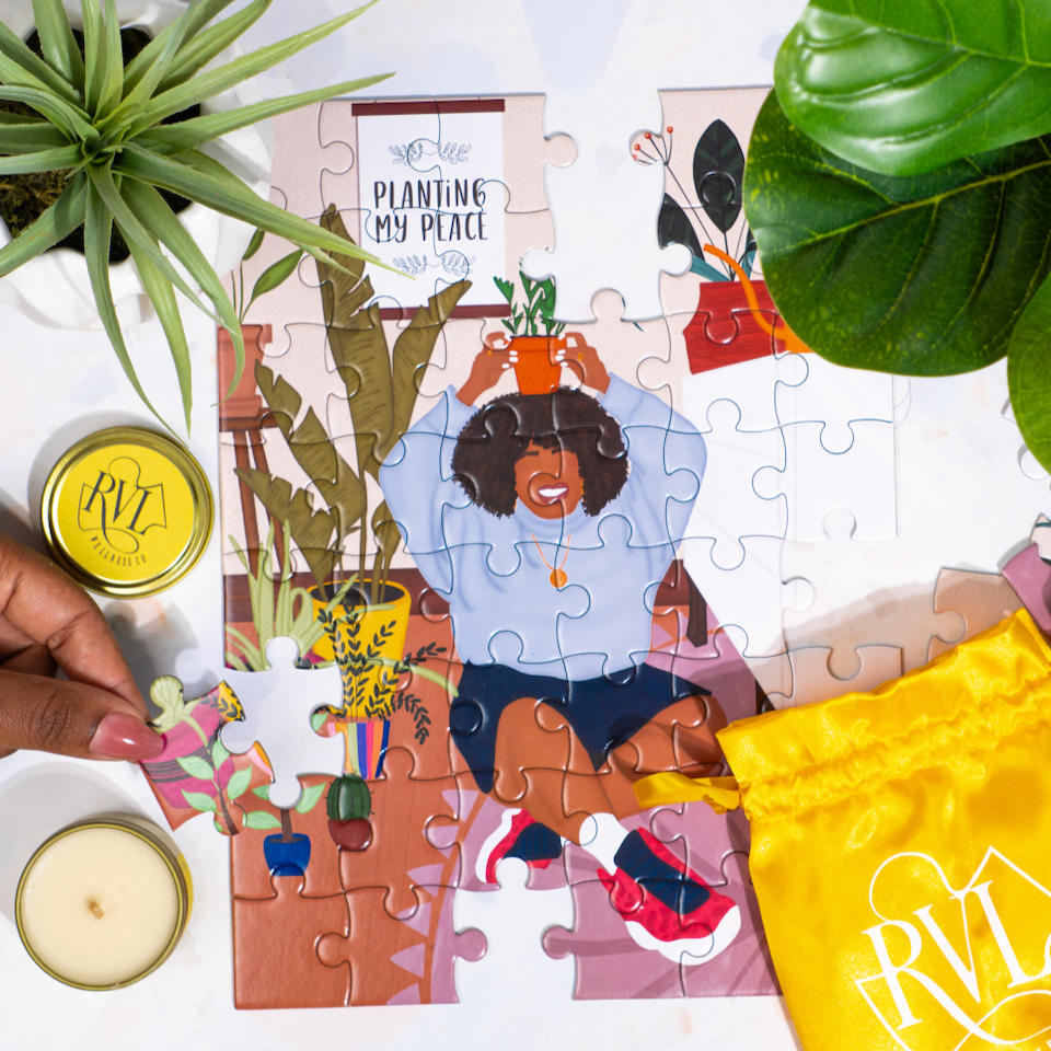 Planting Peace | 48 Piece Puzzle & Candle Gift Set