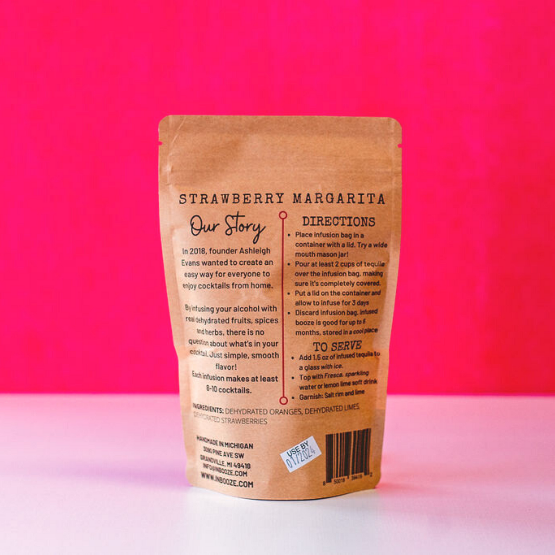 Strawberry Margarita Alcohol Infusion Cocktail Kit