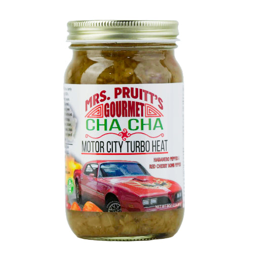 Mrs. Pruitt's Gourmet CHA CHA Motorcity Turbo Heat 8 oz.