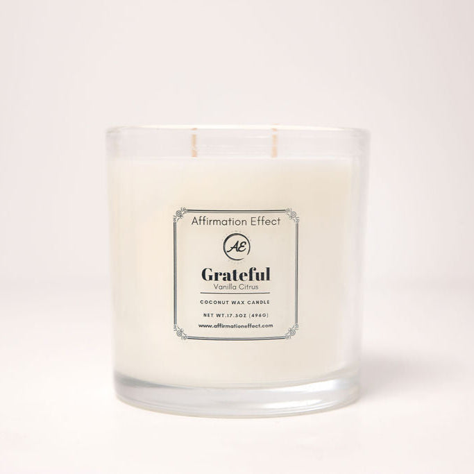 Vanilla Citrus "Grateful" Affirmation Candle