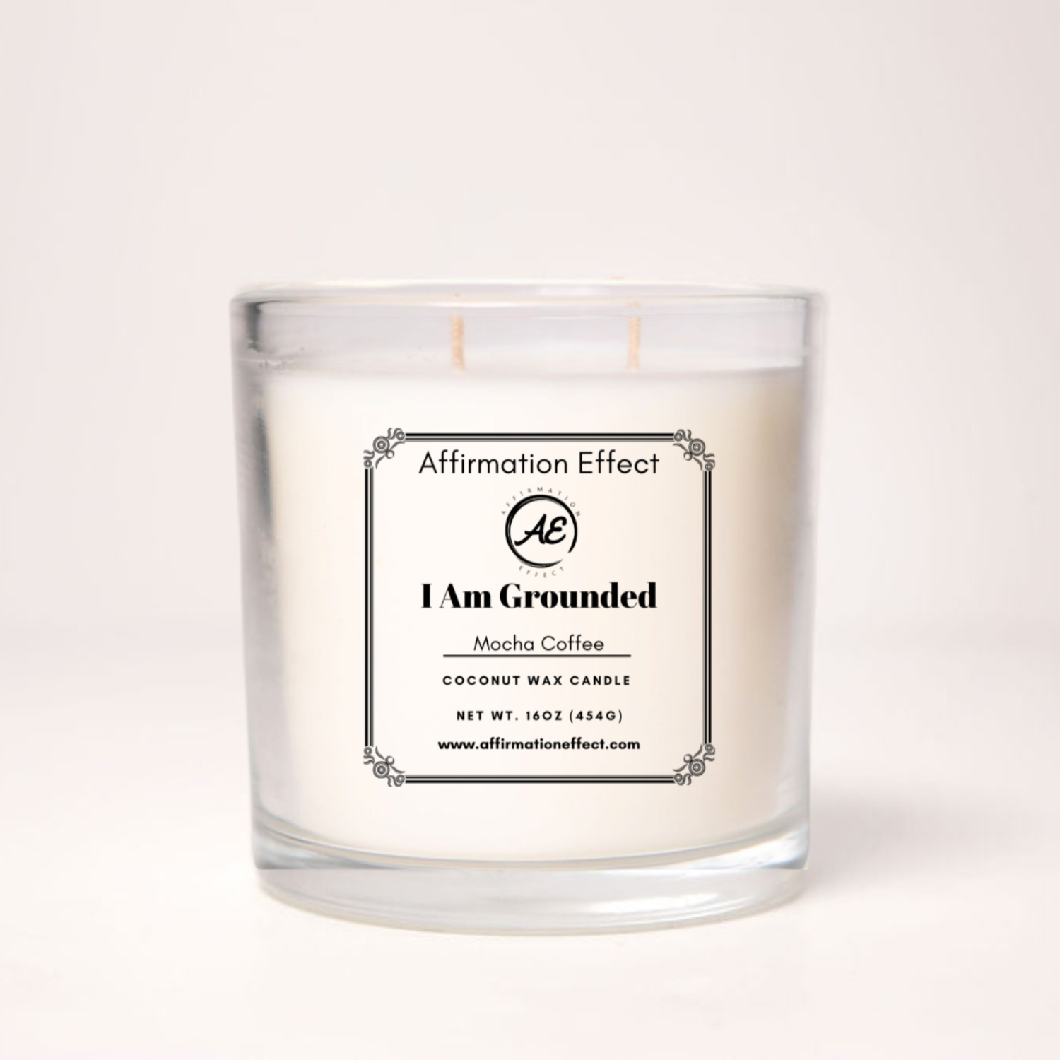Mocha Coffee "I Am Grounded" Affirmation Candle