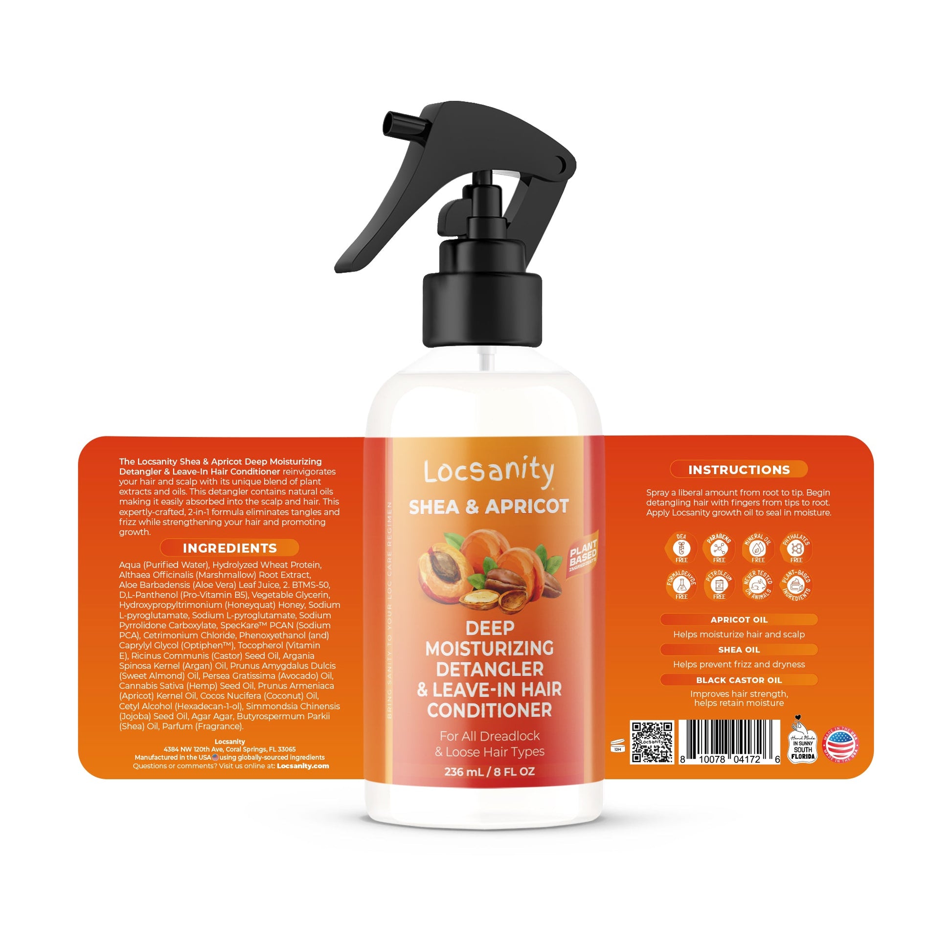 Locsanity Shea and Apricot Loose, Deep, Moisturizing Detangler & Leave-In Conditioner