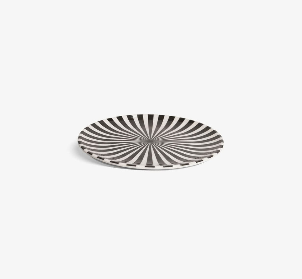 Black & White Starburst Dinner Plate Set of 4