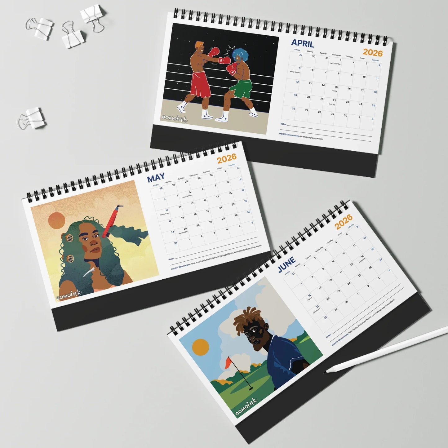 "Taking Up Space" 2026 Desktop Calendar