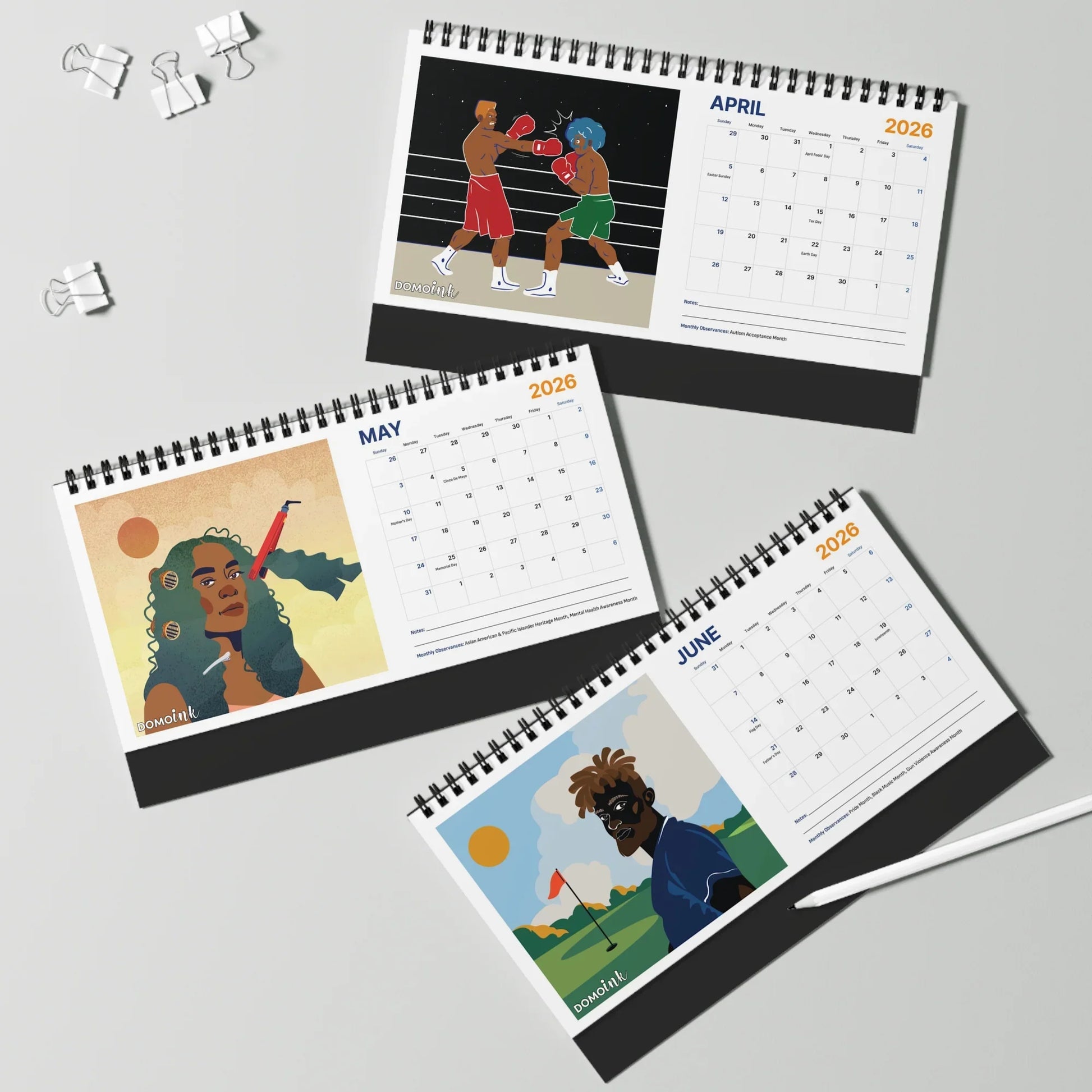 "Taking Up Space" 2026 Desktop Calendar