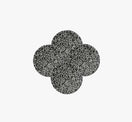 Switch Black &amp; White Squiggly Vinyl Placemat Set of 4 2 image
