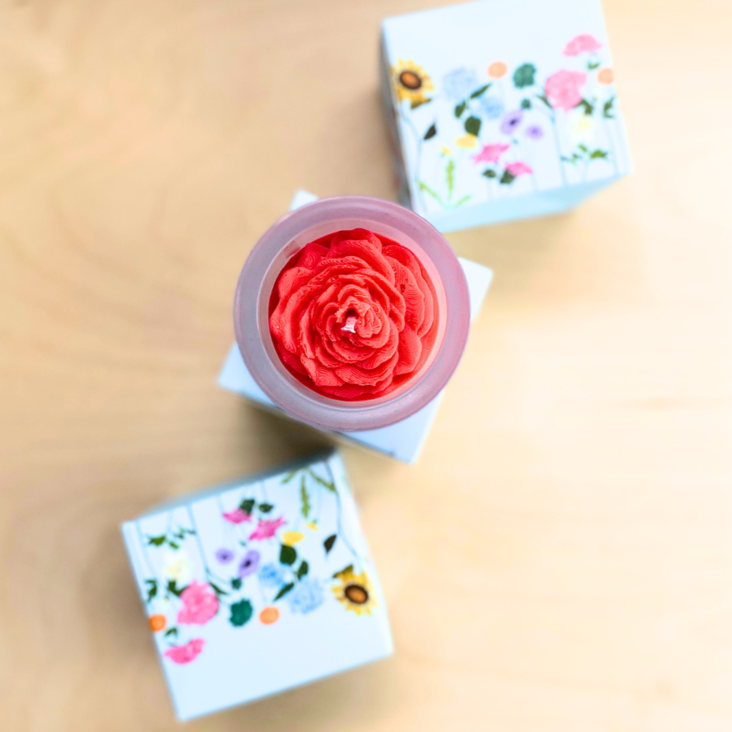 Rose Flower Candle