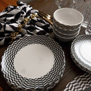 Switch Black &amp; White Chevron Dinner Plate Set of 4 3 image