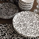 Switch Black &amp; White Squiggly Dinner Plate Set of 4 3 image