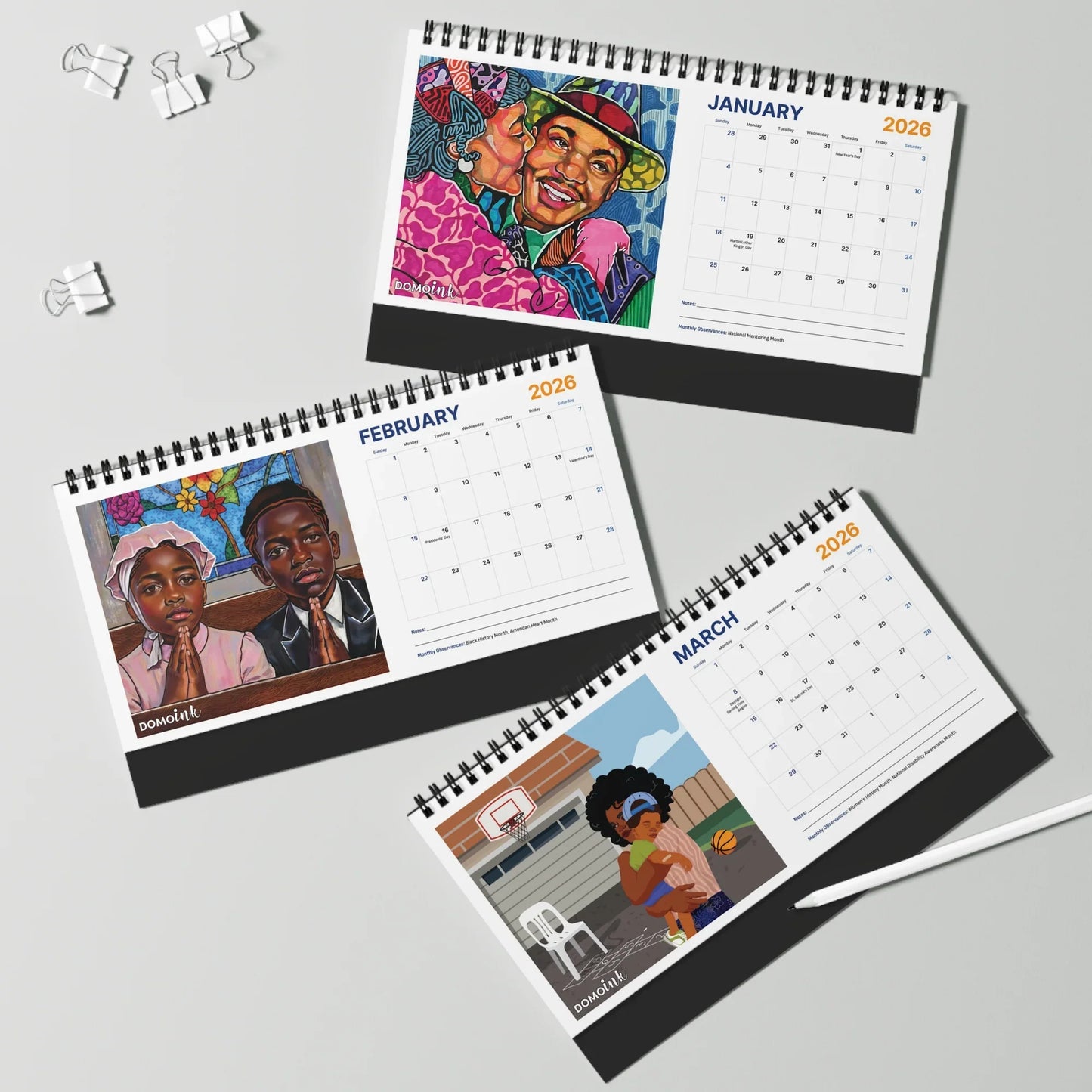 "Taking Up Space" 2026 Desktop Calendar