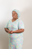 Switch Bubbles - Bamboo Nightgown Set, With A Matching Satin-Lined Bonnet 2 image
