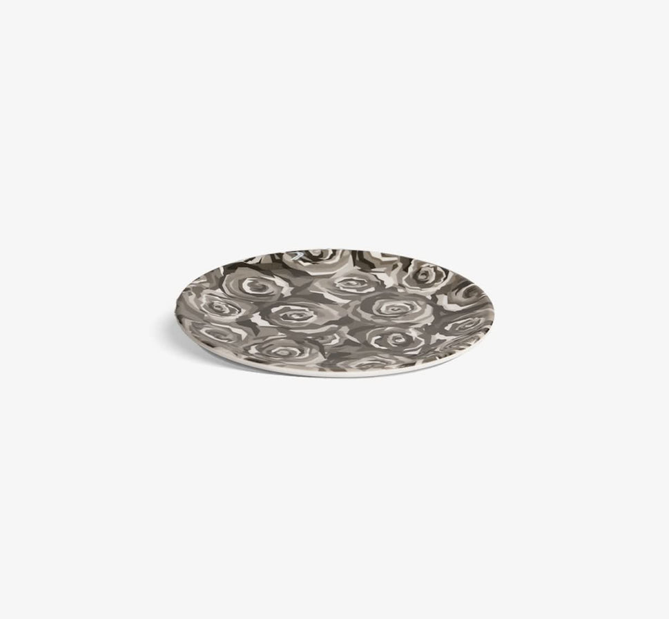 Grayscale Roses Dinner Plate Set of 4
