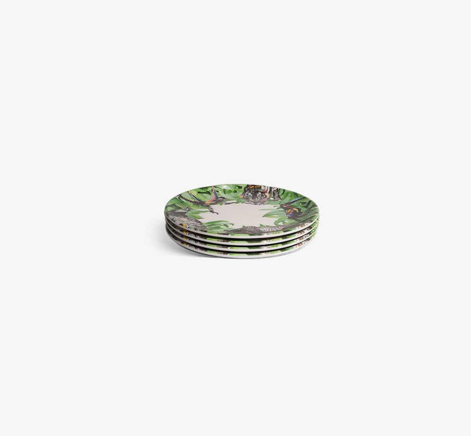 Pura Vida Jungle Salad Plate Set of 4