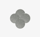 Switch Black &amp; White Starburst Vinyl Placemat Set of 4 2 image