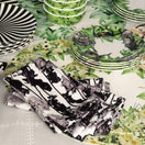 Switch Grayscale Floral Garden Faux Linen Napkin Set of 4 3 image