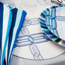 Switch Blue Starburst Chainlink Vinyl Placemat Set of 4 2 image