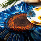 Switch Blue Sunflower Faux Linen Napkin Set of 4 2 image