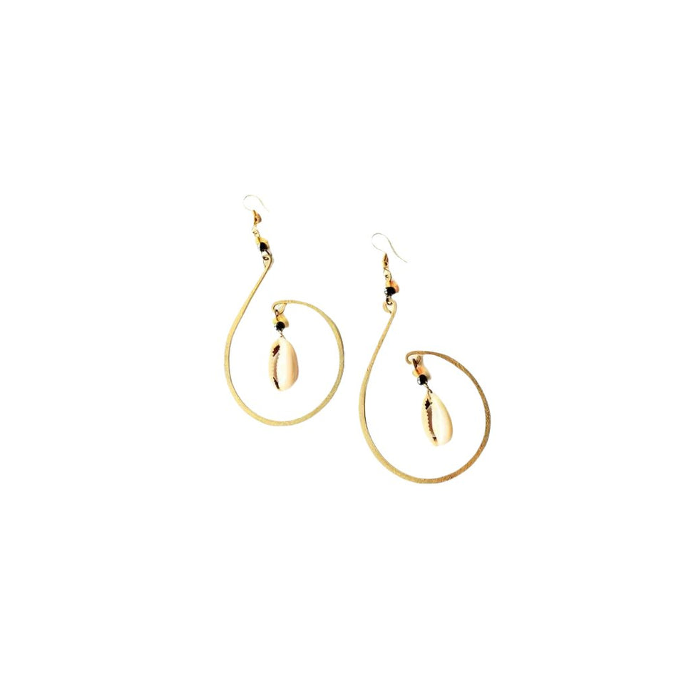 Mombasa Cowrie Shell Earrings