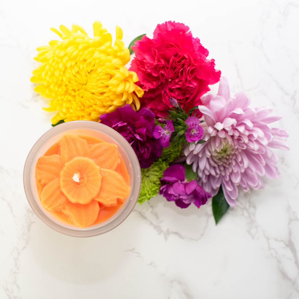Daffodil Flower Candle
