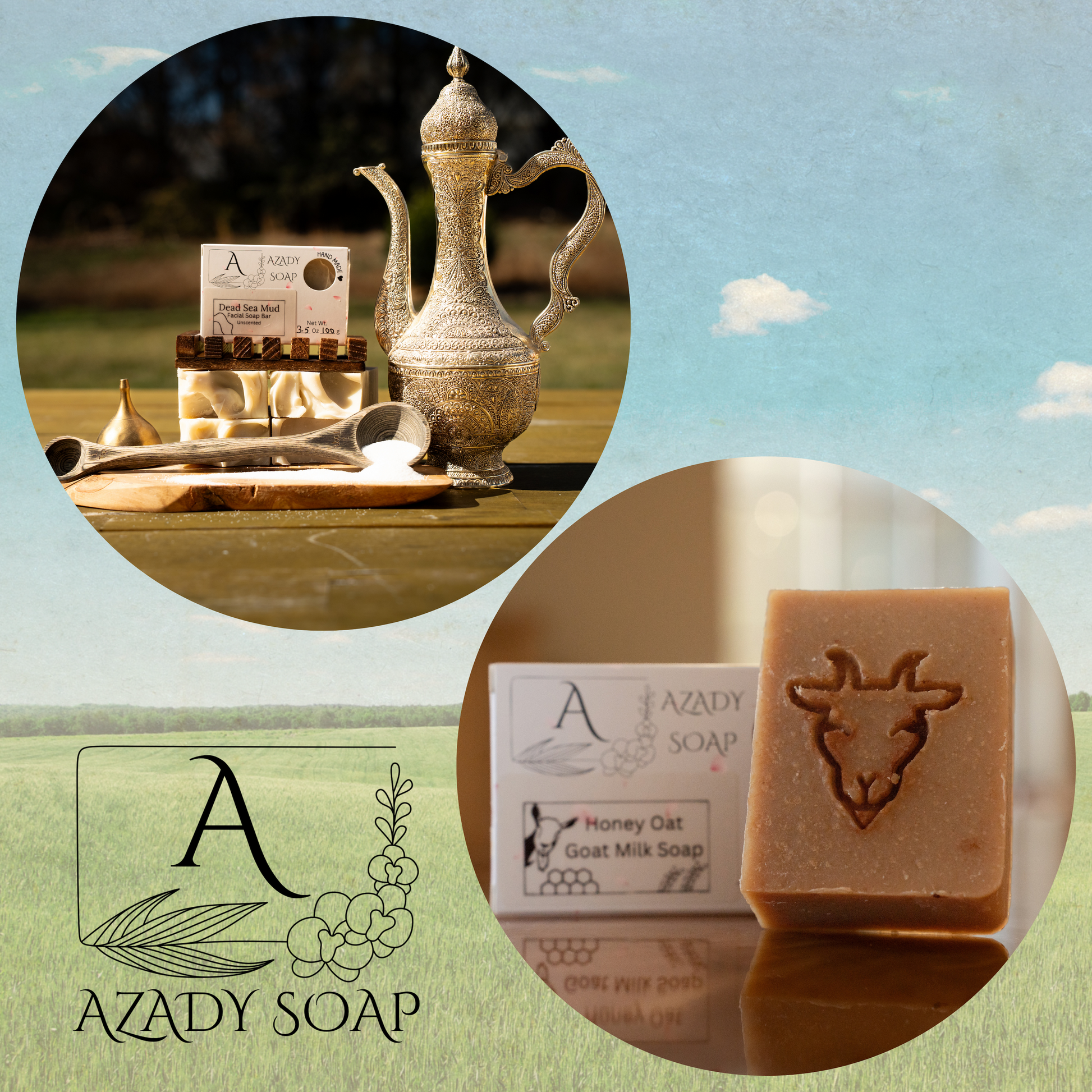 Dead Sea Mud & Honey Oats Goat Milk Soap bundle (4 pack)