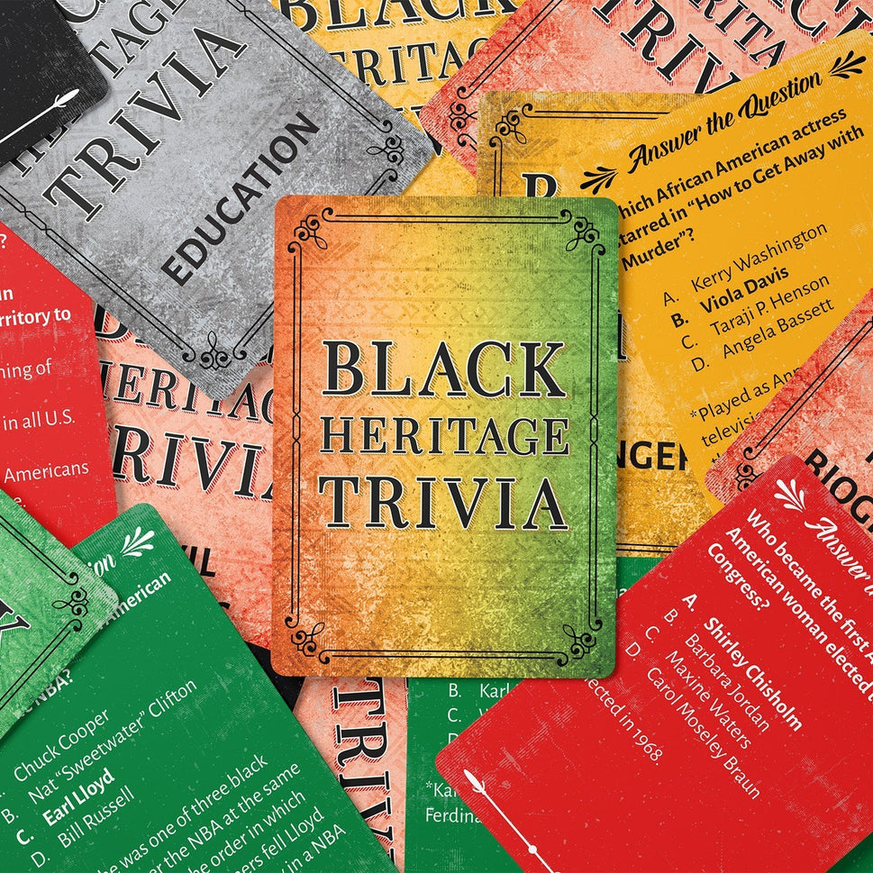Black Heritage Trivia / Let's Talk About It Game Card Set