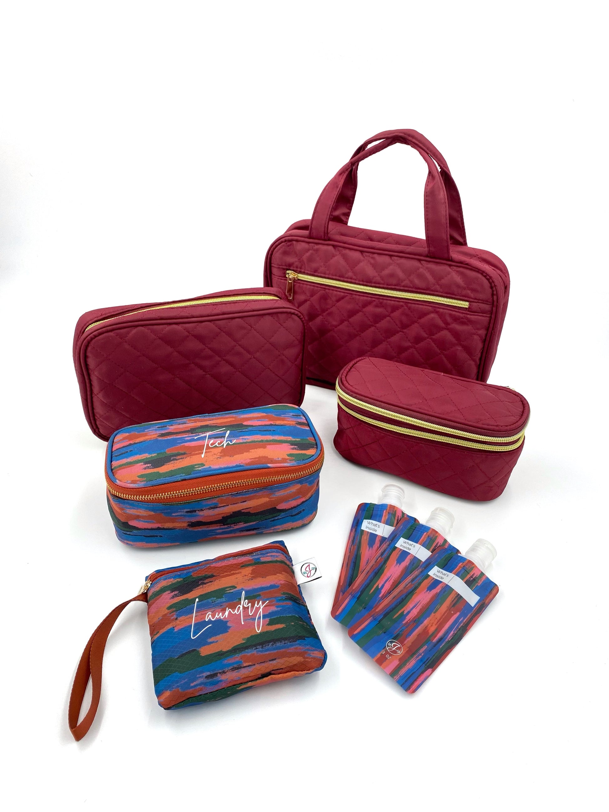 Travel Essentials Carnivale Collection Complete Set | 5 Accessories | Multi Hue