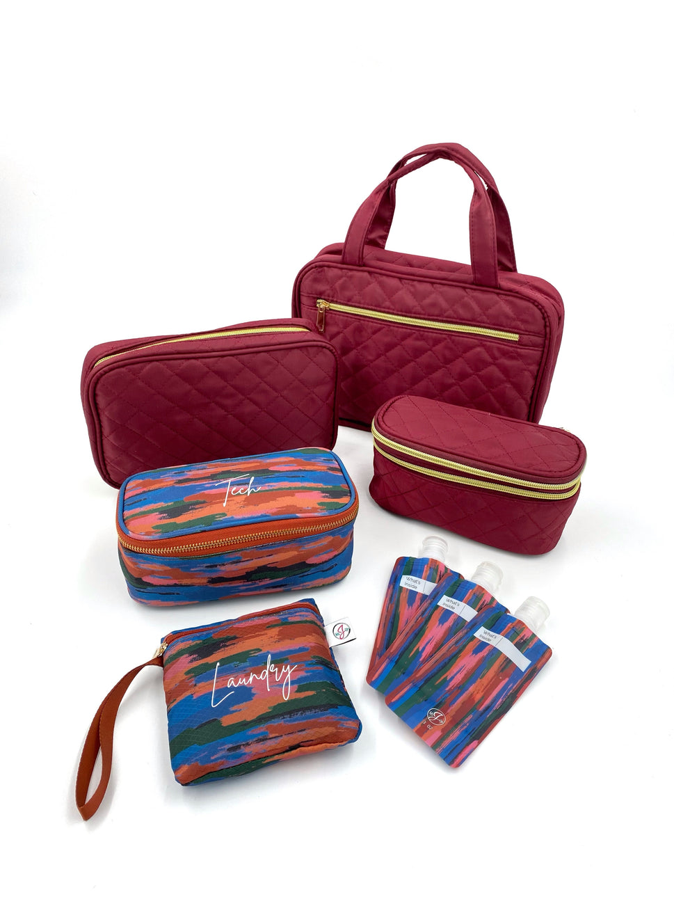 Travel Essentials Carnivale Collection Complete Set | 5 Accessories | Multi Hue