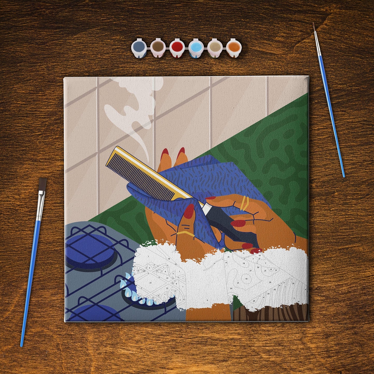 "Hot Comb" Paint-By-Number Kit DomoINK .