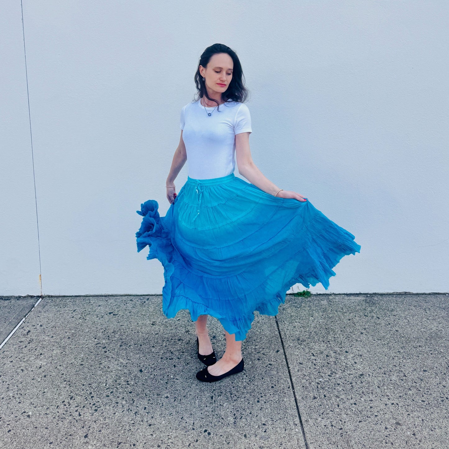 Crinkle Swing Skirt
