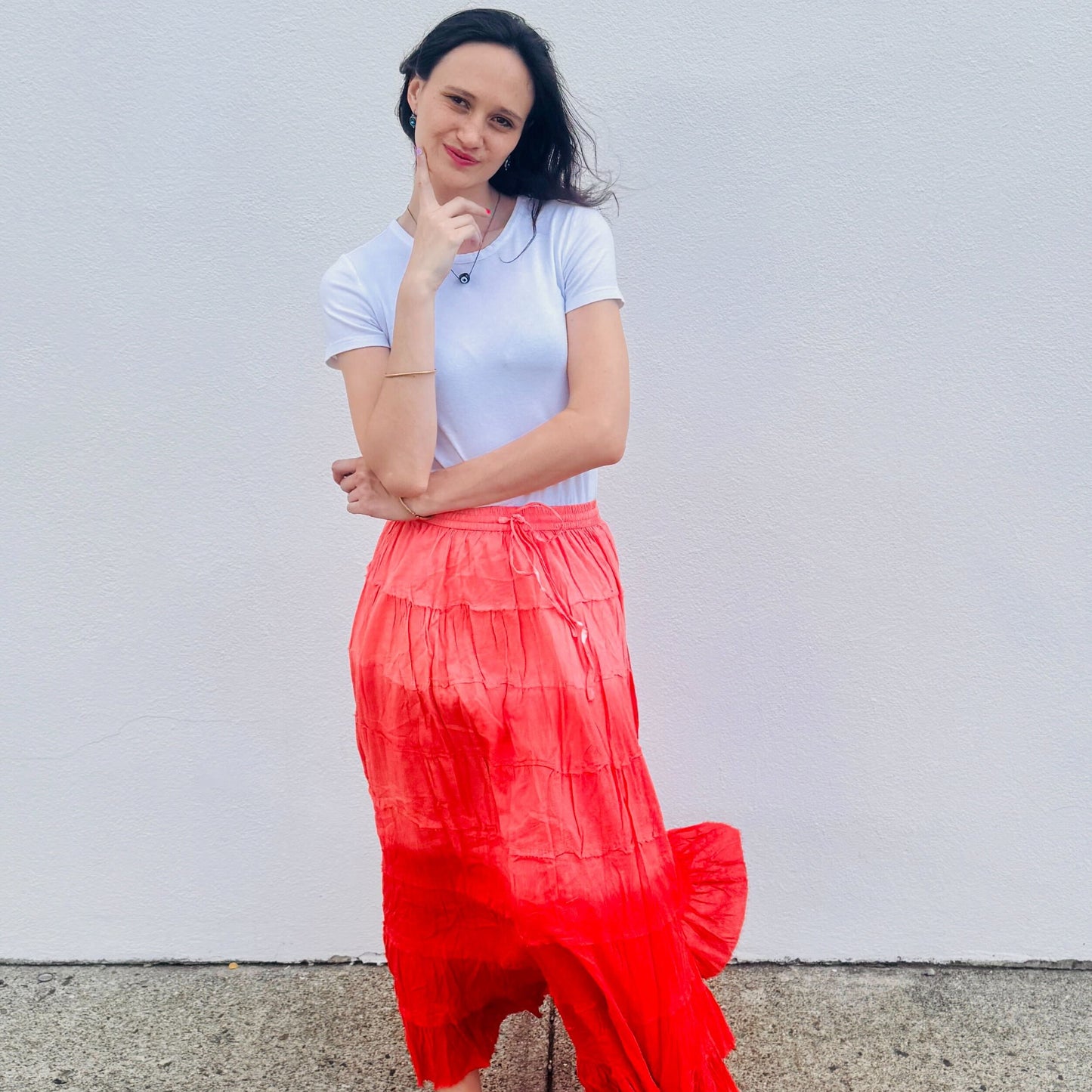 Crinkle Swing Skirt
