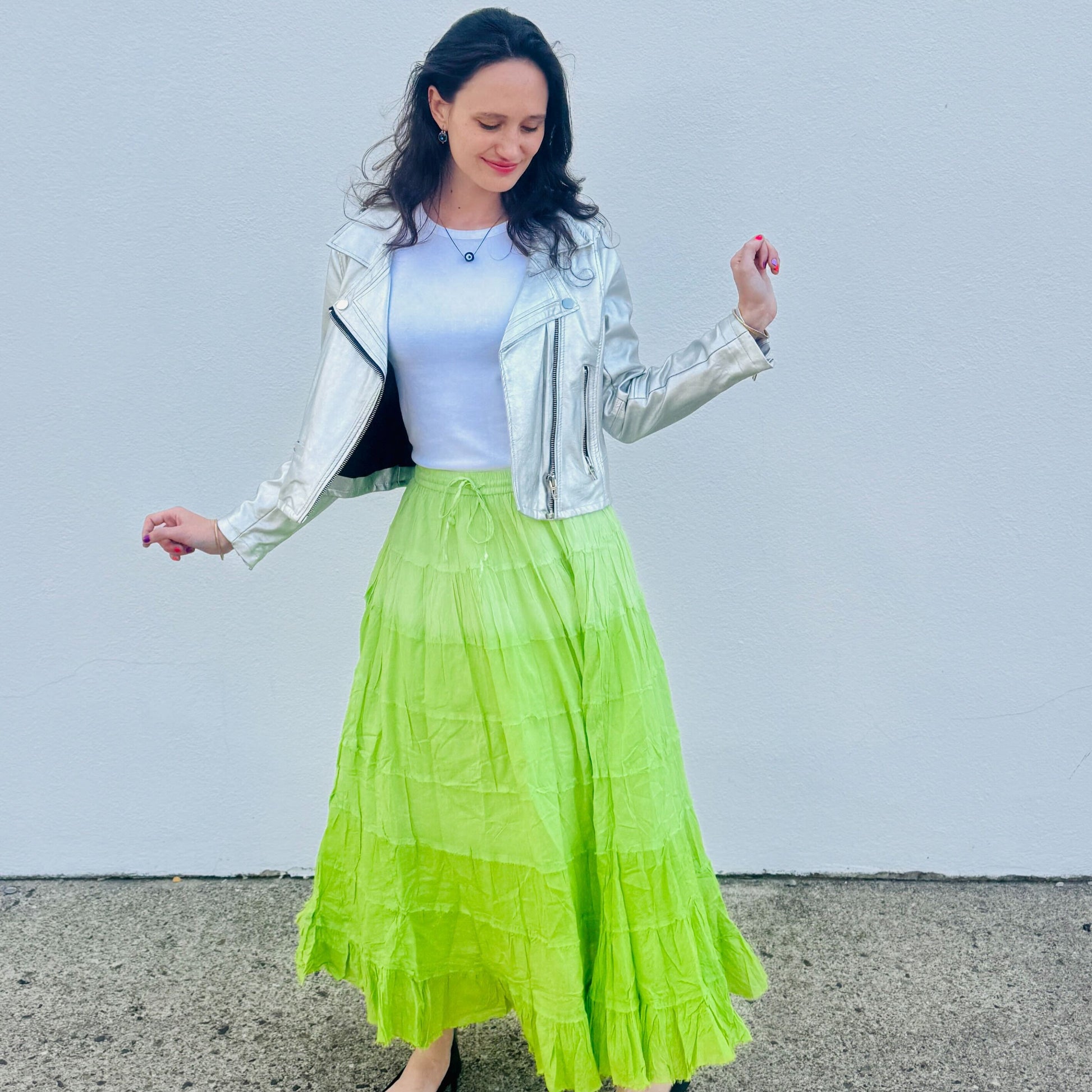 Crinkle Swing Skirt