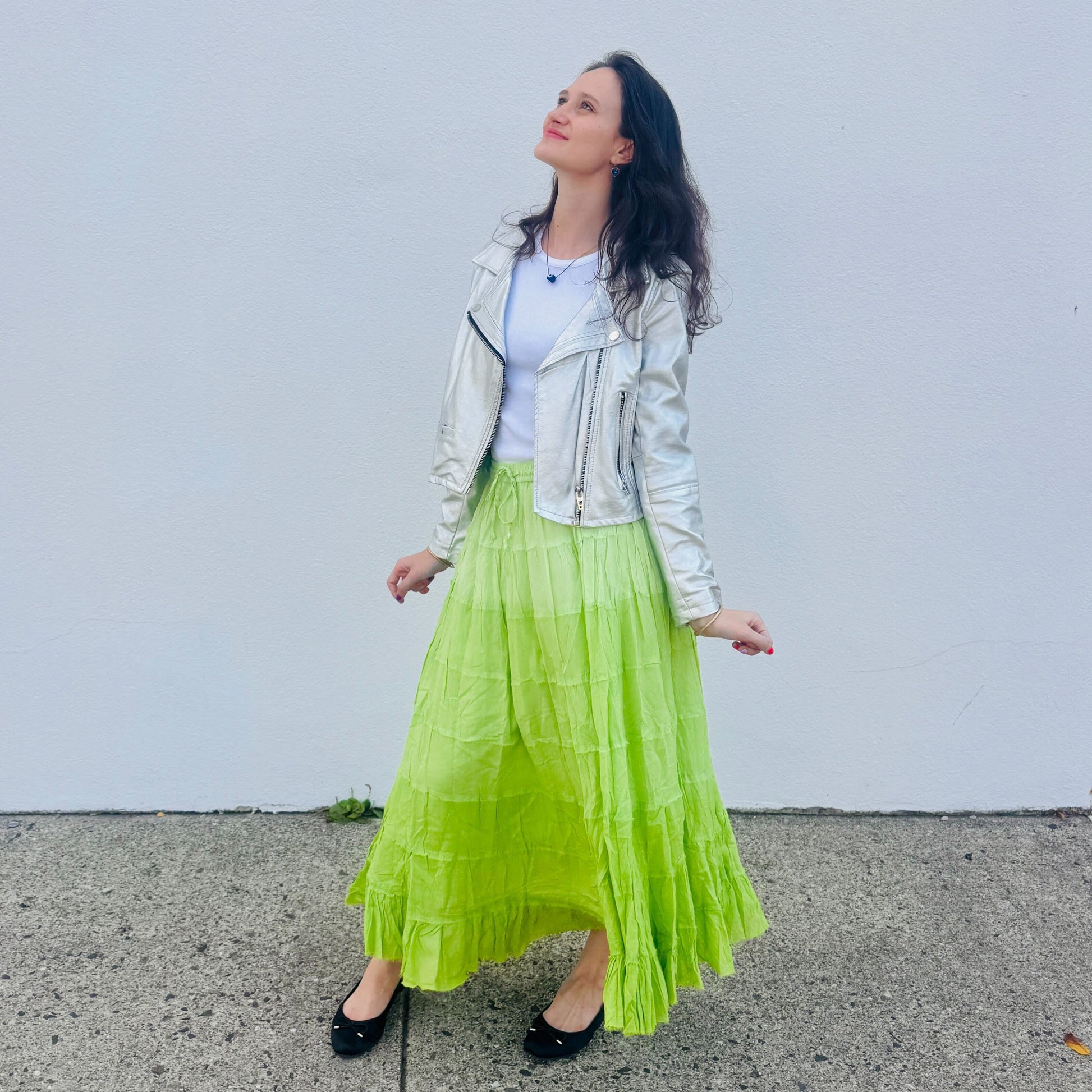 Crinkle Swing Skirt