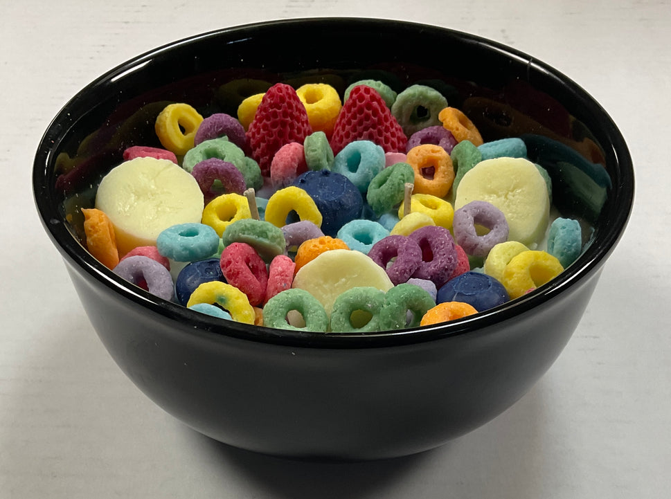 Large Froot Loop Cereal Bowl Candle
