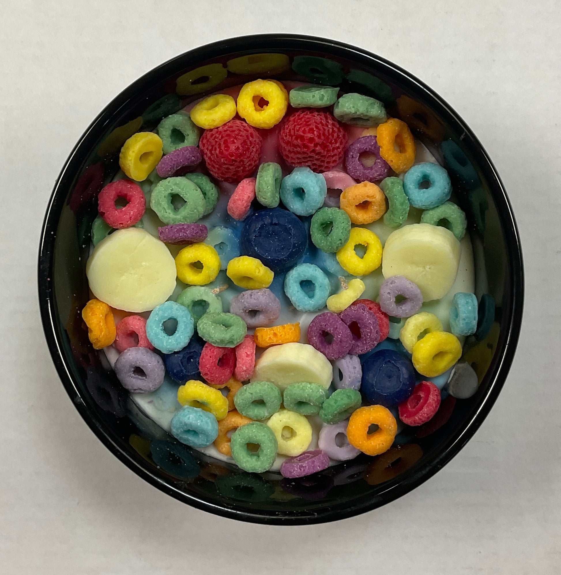 Large Froot Loop Cereal Bowl Candle