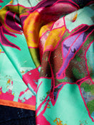 Switch Big Dahlia Energy Silk Twill Scarf | Double-Sided 34 inch 2 image
