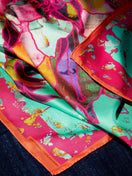 Switch Big Dahlia Energy Silk Twill Scarf | Double-Sided 34 inch 3 image