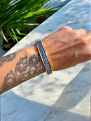 Switch Denim Bracelet - Stainless Steel 18K Gold-plated Denim Cuff Bracelet 2 image
