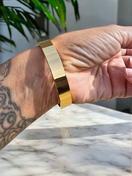 Switch Denim Bracelet - Stainless Steel 18K Gold-plated Denim Cuff Bracelet 3 image