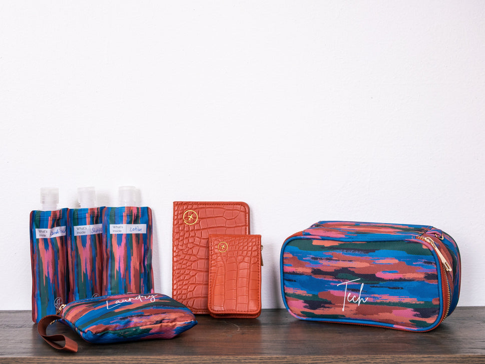 Travel Essentials Carnivale Collection Complete Set | 5 Accessories | Multi Hue