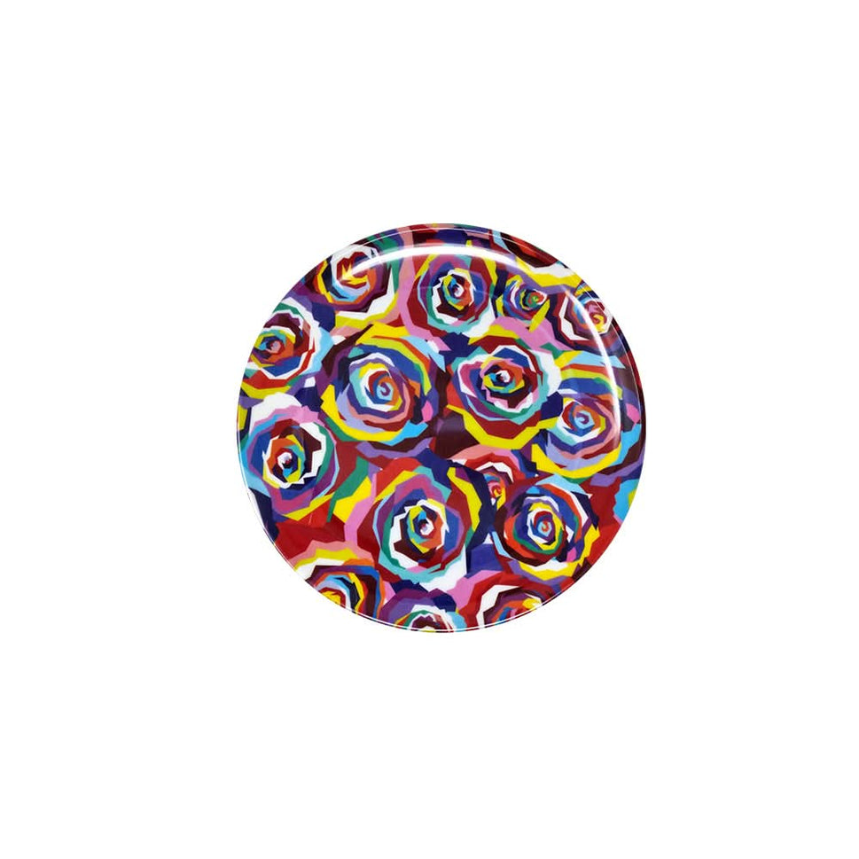 Multicolored Roses Dinner Plate Set of 4