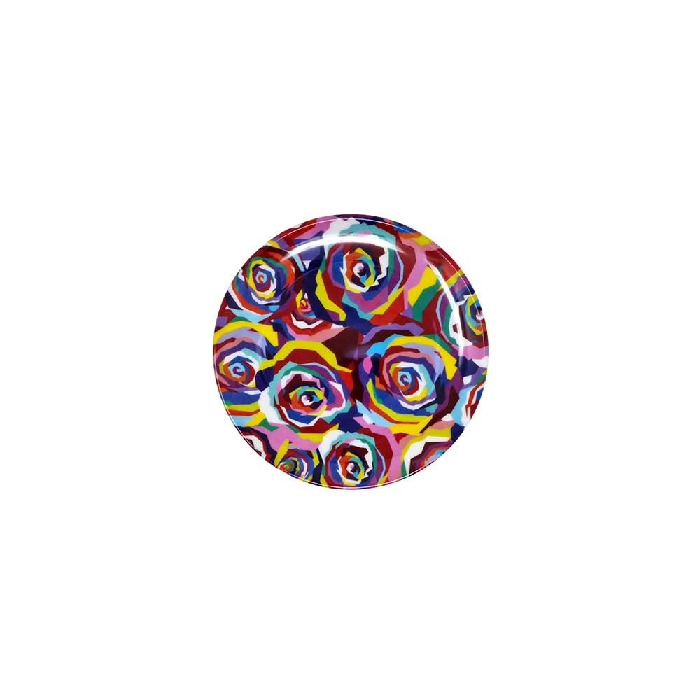 Multicolored Roses Salad Plate Set of 4