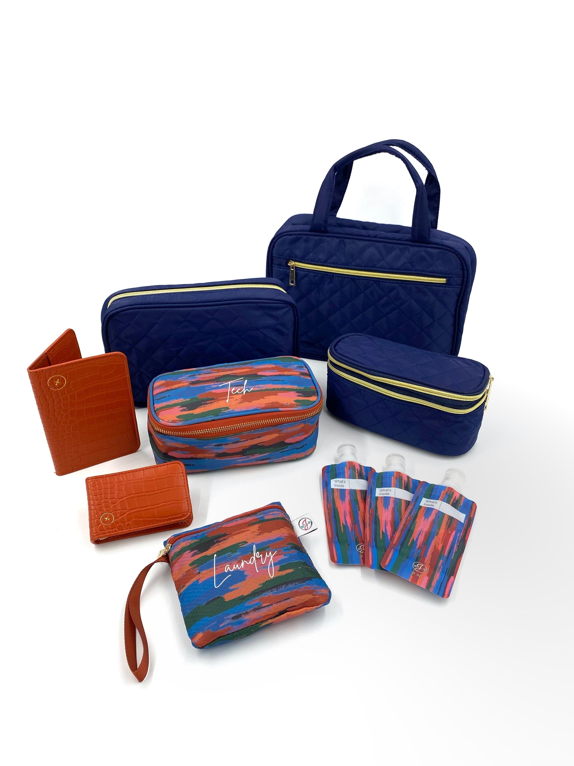 Travel Essentials Carnivale Collection Complete Set | 5 Accessories | Multi Hue