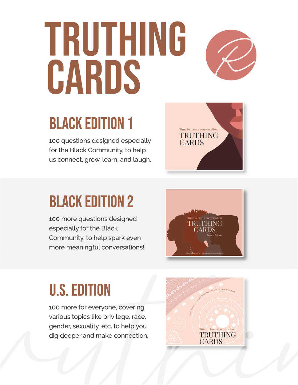Truthing Cards: The U.S. Edition - 100+ Conversation Starters