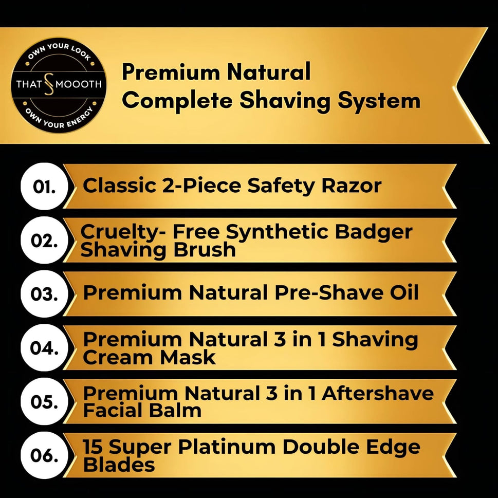 Premium Natural Complete Shaving System Kit