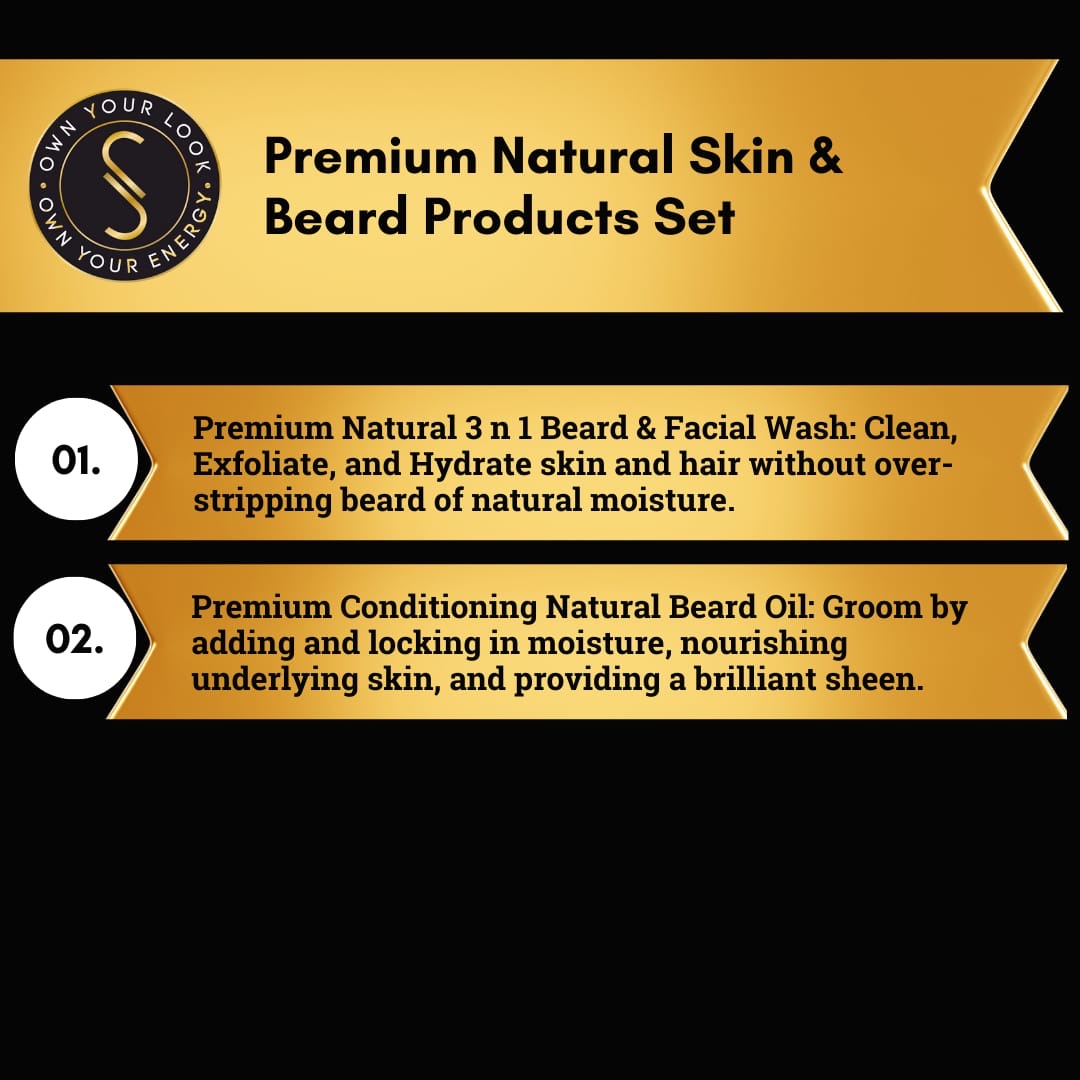Premium Natural Skin & Beard Products Set