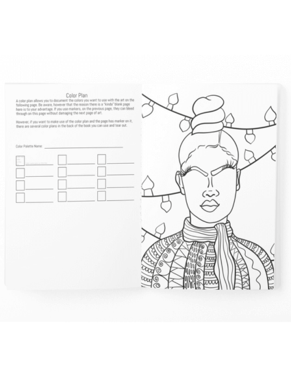 Black Girl Sleigh Coloring Book Set