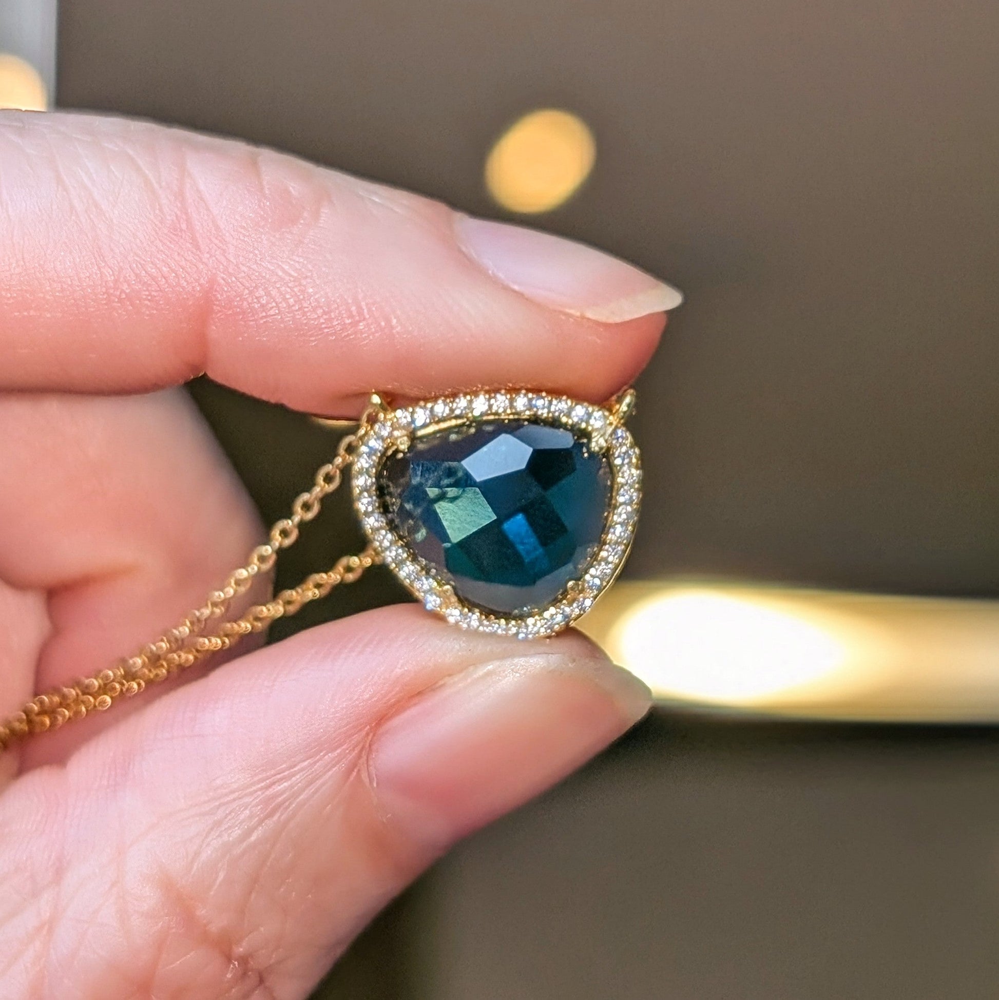 Marina Necklace - London Blue Topaz