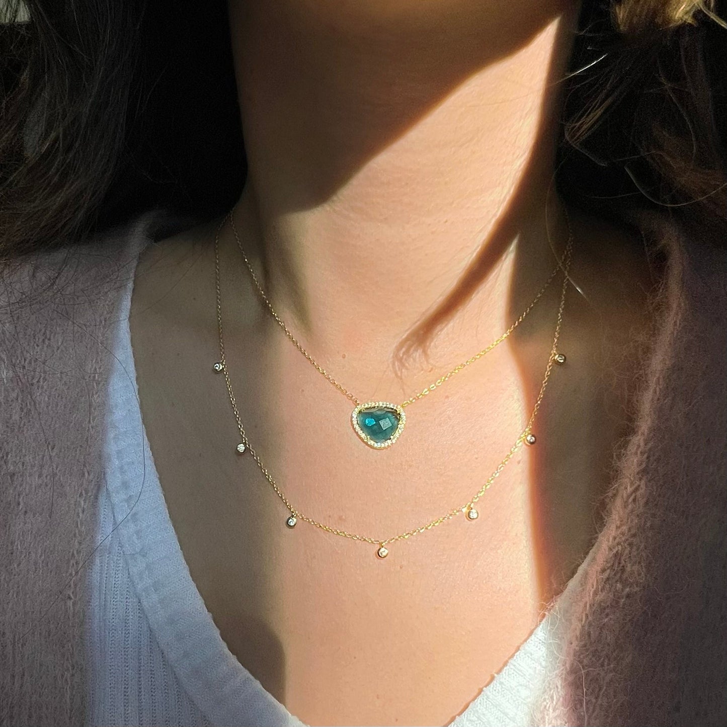Marina Necklace - London Blue Topaz
