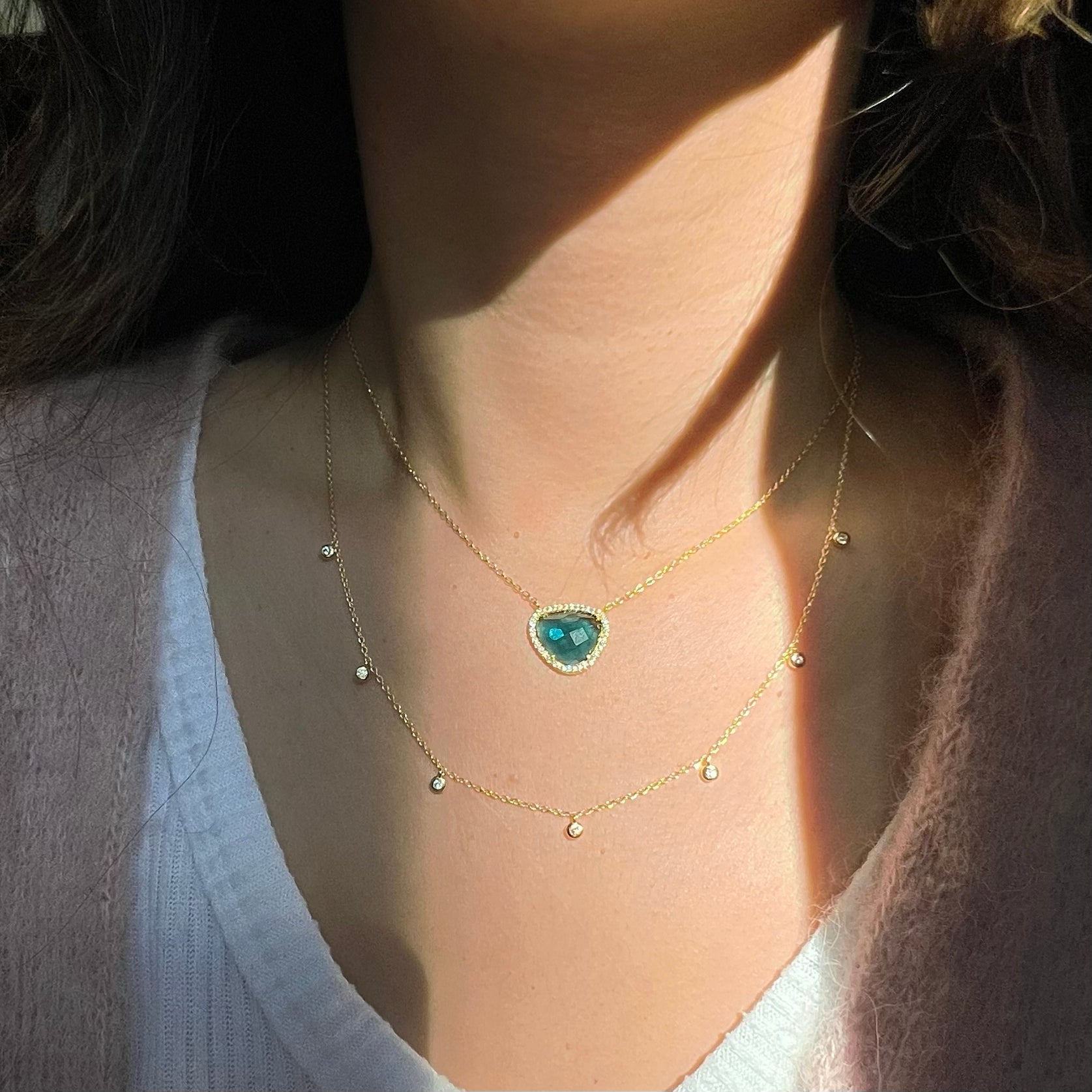 Marina Necklace - London Blue Topaz