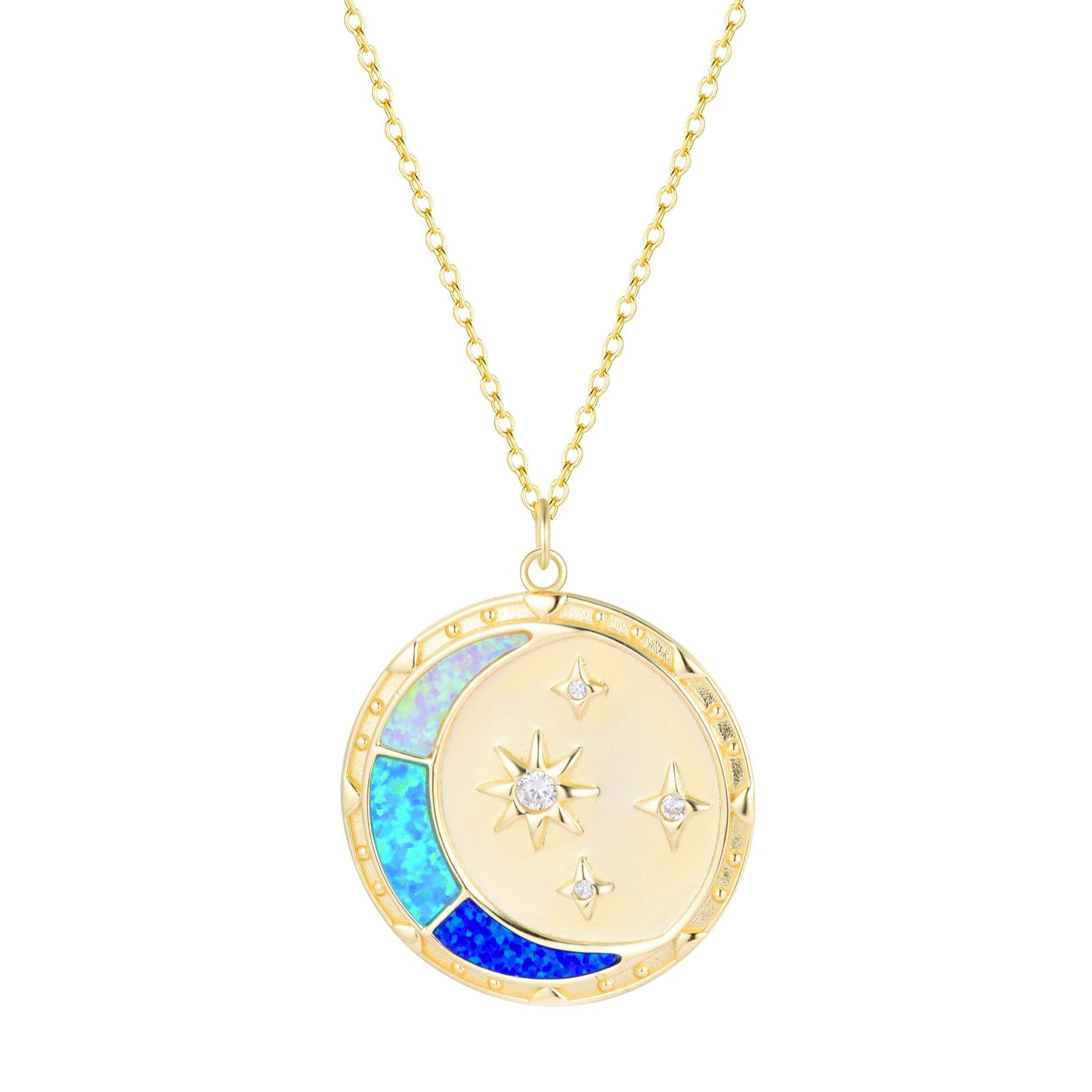 Opal Medallion Necklace | Moon Dream, Rainbow Hope, Shooting Star